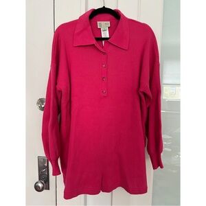 Anthropologie bright pink oversized romper